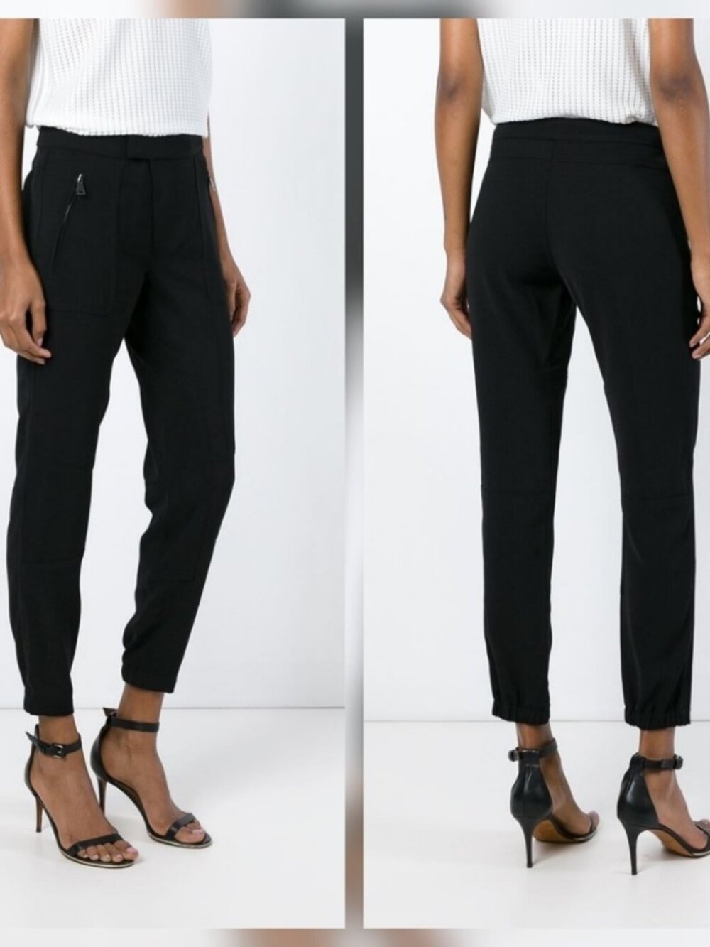 Vince Black Patchwork Cargo jogger Pants Size 0 - NWOT
